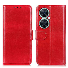 Leather Case Stands Flip Cover Holder M07L for Huawei Nova 11i Red