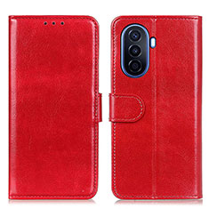 Leather Case Stands Flip Cover Holder M07L for Huawei Nova Y70 Red