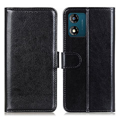 Leather Case Stands Flip Cover Holder M07L for Motorola Moto E13 Black