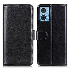 Leather Case Stands Flip Cover Holder M07L for Motorola Moto E22i Black