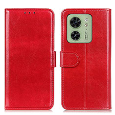 Leather Case Stands Flip Cover Holder M07L for Motorola Moto Edge (2023) 5G Red