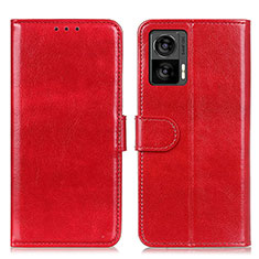 Leather Case Stands Flip Cover Holder M07L for Motorola Moto Edge 30 Neo 5G Red