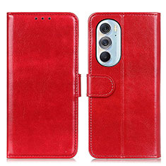 Leather Case Stands Flip Cover Holder M07L for Motorola Moto Edge X30 5G Red