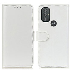 Leather Case Stands Flip Cover Holder M07L for Motorola Moto G Play (2023) White