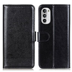 Leather Case Stands Flip Cover Holder M07L for Motorola Moto G71s 5G Black