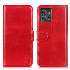 Leather Case Stands Flip Cover Holder M07L for Motorola ThinkPhone 5G Red