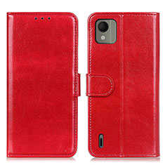 Leather Case Stands Flip Cover Holder M07L for Nokia C110 Red