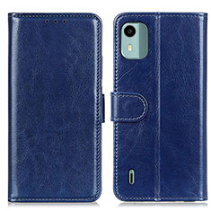 Leather Case Stands Flip Cover Holder M07L for Nokia C12 Blue