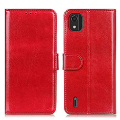 Leather Case Stands Flip Cover Holder M07L for Nokia C2 2nd Edition Red