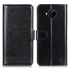 Leather Case Stands Flip Cover Holder M07L for Nokia C20 Plus Black