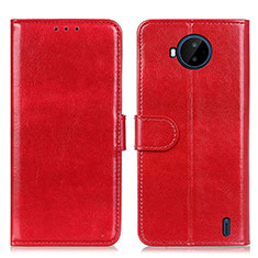 Leather Case Stands Flip Cover Holder M07L for Nokia C20 Plus Red