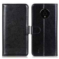 Leather Case Stands Flip Cover Holder M07L for Nokia C200 Black