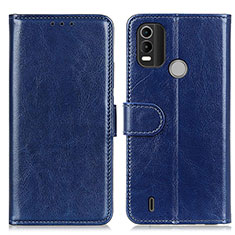 Leather Case Stands Flip Cover Holder M07L for Nokia C21 Plus Blue