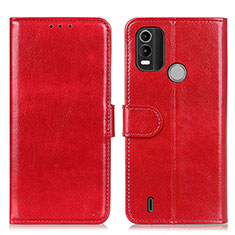 Leather Case Stands Flip Cover Holder M07L for Nokia C21 Plus Red