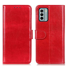 Leather Case Stands Flip Cover Holder M07L for Nokia G22 Red