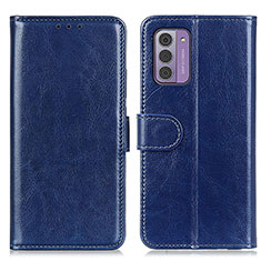 Leather Case Stands Flip Cover Holder M07L for Nokia G310 5G Blue