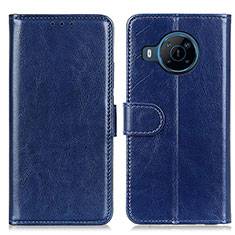 Leather Case Stands Flip Cover Holder M07L for Nokia X100 5G Blue