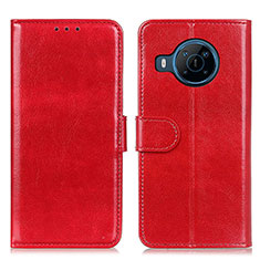 Leather Case Stands Flip Cover Holder M07L for Nokia X100 5G Red