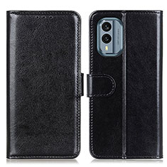 Leather Case Stands Flip Cover Holder M07L for Nokia X30 5G Black