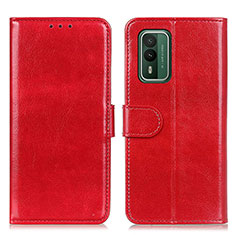 Leather Case Stands Flip Cover Holder M07L for Nokia XR21 Red