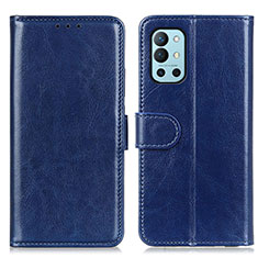 Leather Case Stands Flip Cover Holder M07L for OnePlus 9R 5G Blue