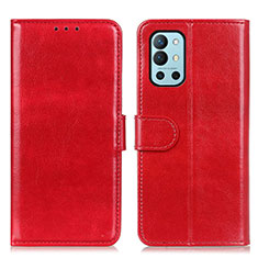 Leather Case Stands Flip Cover Holder M07L for OnePlus 9R 5G Red