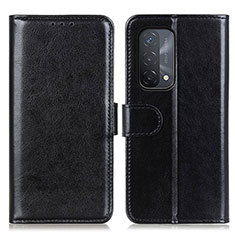 Leather Case Stands Flip Cover Holder M07L for Oppo A93 5G Black