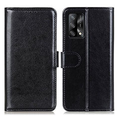 Leather Case Stands Flip Cover Holder M07L for Oppo F19s Black