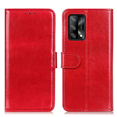 Leather Case Stands Flip Cover Holder M07L for Oppo F19s Red