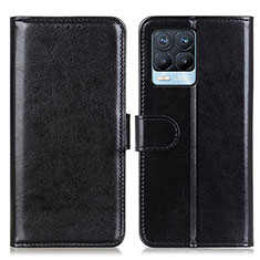 Leather Case Stands Flip Cover Holder M07L for Realme 8 4G Black