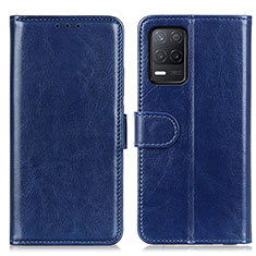 Leather Case Stands Flip Cover Holder M07L for Realme 8 5G Blue