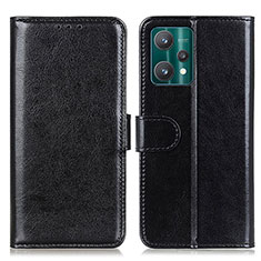 Leather Case Stands Flip Cover Holder M07L for Realme 9 4G Black