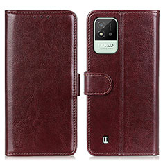 Leather Case Stands Flip Cover Holder M07L for Realme C20 Brown