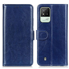 Leather Case Stands Flip Cover Holder M07L for Realme C20A Blue