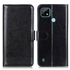 Leather Case Stands Flip Cover Holder M07L for Realme C21 Black