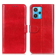 Leather Case Stands Flip Cover Holder M07L for Realme Q5 5G Red