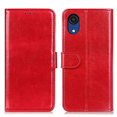 Leather Case Stands Flip Cover Holder M07L for Samsung Galaxy A03 Core Red