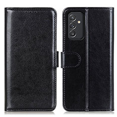 Leather Case Stands Flip Cover Holder M07L for Samsung Galaxy A05s Black