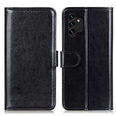 Leather Case Stands Flip Cover Holder M07L for Samsung Galaxy A13 5G Black