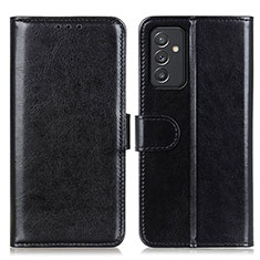 Leather Case Stands Flip Cover Holder M07L for Samsung Galaxy A15 4G Black