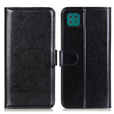 Leather Case Stands Flip Cover Holder M07L for Samsung Galaxy A22 5G Black