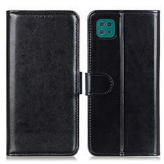 Leather Case Stands Flip Cover Holder M07L for Samsung Galaxy A22s 5G Black