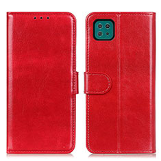 Leather Case Stands Flip Cover Holder M07L for Samsung Galaxy A22s 5G Red