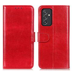 Leather Case Stands Flip Cover Holder M07L for Samsung Galaxy A55 5G Red