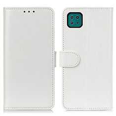 Leather Case Stands Flip Cover Holder M07L for Samsung Galaxy F42 5G White