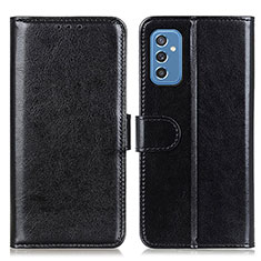 Leather Case Stands Flip Cover Holder M07L for Samsung Galaxy M52 5G Black