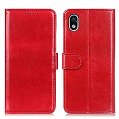 Leather Case Stands Flip Cover Holder M07L for Sony Xperia Ace III SO-53C Red