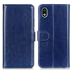 Leather Case Stands Flip Cover Holder M07L for Sony Xperia Ace III SOG08 Blue