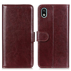 Leather Case Stands Flip Cover Holder M07L for Sony Xperia Ace III SOG08 Brown