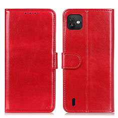 Leather Case Stands Flip Cover Holder M07L for Wiko Y82 Red